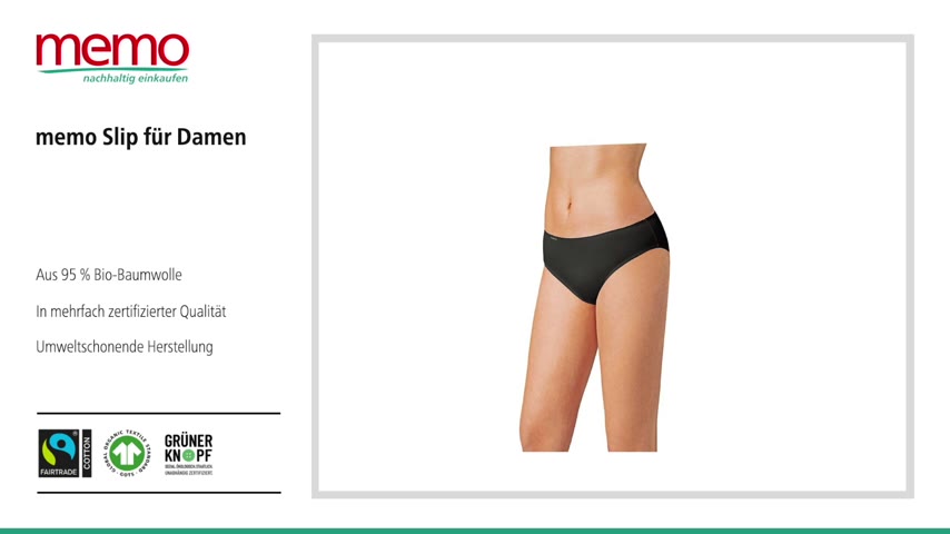 memo Bio-Damen-Slips, 2 Stk. - öko, fair einkaufen